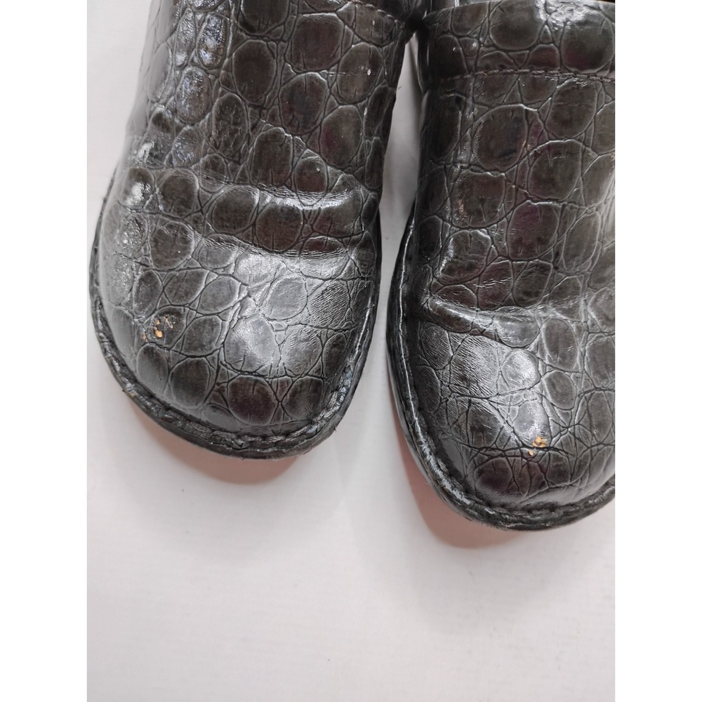 B.O.C Gray Closed Clog 6.5 Professional Shoe Slip On Comfort Croc Embossed EU37 - Picture 11 of 12